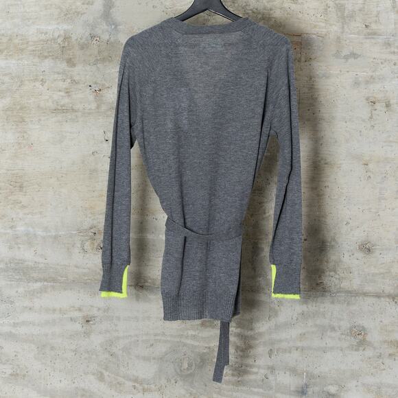 ZADIG&VOLTAIRE 100% Cashmere Gray Belted Cardigan - Size M NWT - Picture 2 of 8